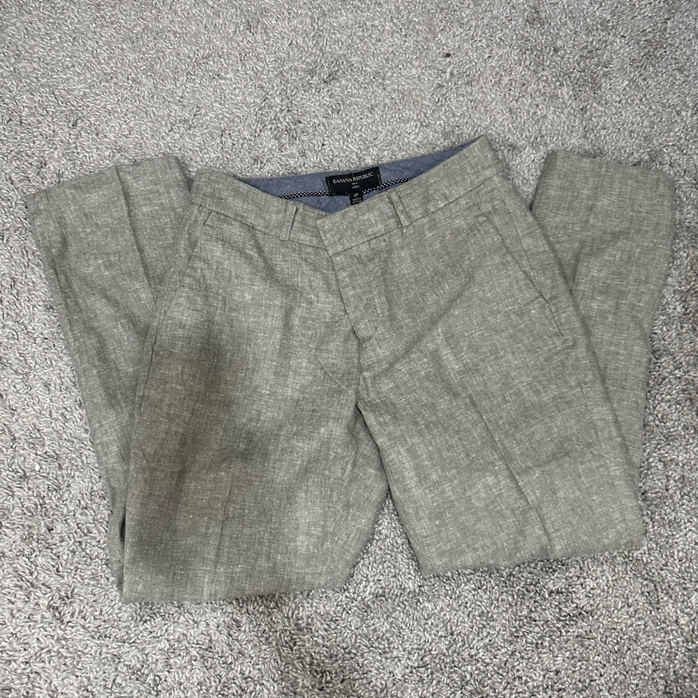 Sage Green/Gray Banana Republic Avery Dress Pants